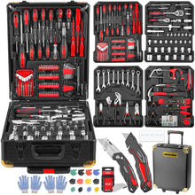 Load image into Gallery viewer, MasterSpec 1240pcs Tool Box Trolley Tool Set DIY Hand Tool Set w/2 Utility Knife