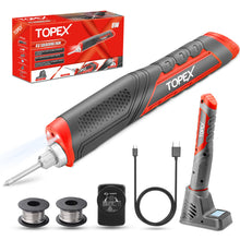 Load image into Gallery viewer, TOPEX 4V Max Cordless Soldering Iron with Rechargeable Lithium-Ion Battery