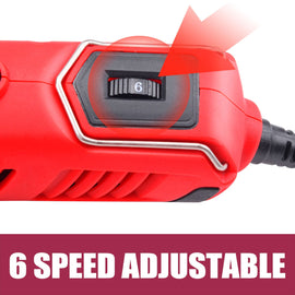 TOPEX Heavy Duty 200W Rotary Tool Set Grinder Sander Polisher Flex Shaft Multiple Accessories