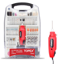 Load image into Gallery viewer, TOPEX 110PCS 12V Mini Corded Rotary Tool