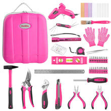 Load image into Gallery viewer, Monika 159PCS Pink Tool Kit Portable Household Tool Set Dual Temp Glue Gun Stick