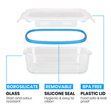 Load image into Gallery viewer, Stelive 10 PCs Glass Storage Food Containers, Glass Meal Prep Containers, Airtight Lunch Bento Boxes with Snap Locking Leakproof Lids for Microwave