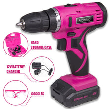 Load image into Gallery viewer, Monika Pink Tool Combo Cordless Drill Driver Electric Cutter Bottle Opener Screwdriver