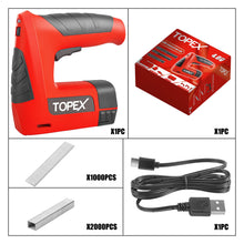 Load image into Gallery viewer, TOPEX 4V 2in1 Cordless Electric Stapler Tacker Nail Gun Li-Ion 3K Staples Nails