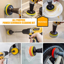 Load image into Gallery viewer, MasterSpec 15PCS Drill Brush Sponge Scrubber Scrub Brush Kit with Extend Holder