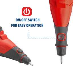 TOPEX 13W Electric Engraver Mini Versatile Etching Tool Kit With Stencils 2 Tips For Glass Metal Wood Plastic