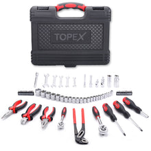 Load image into Gallery viewer, TOPEX 65-Piece Household Hand Tool Set Home Auto Repair Kit Premium Quality