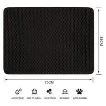 Load image into Gallery viewer, truepal Waterproof Cat Litter Mat Home 70 x 55cm w/Pet Basket/ Pet Carrier