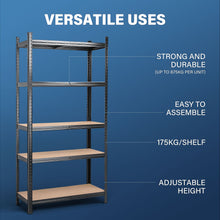 Load image into Gallery viewer, MasterSpec 2Pcs Garage Shelving Warehouse Shelf unit Storage Rack 1.8x0.9m