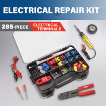 Load image into Gallery viewer, TOPEX 285 PCs Auto Electrical Repair Kit Gauge Wire Stripper Connectors Assortment Set Multifunctional &amp; Self-Adjusting Cutting Peeling Pliers Tool