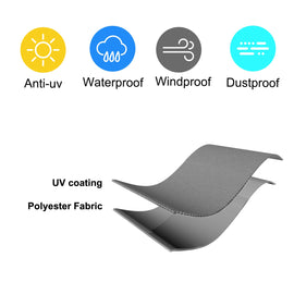 KOZYARD Outdoor Cantilever Heavy Duty Waterproof Umbrella Cover Patio Umbrella Cover 420D Fabric (265x40x70cm)