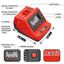 Load image into Gallery viewer, TOPEX 60W digital soldering Iron Station Solder Fast Heat Variable Temperature LED Display