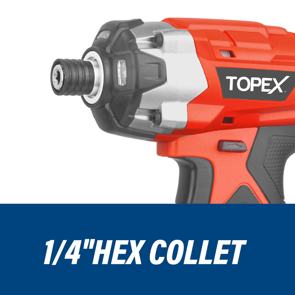 TOPEX 20V Cordless Chainsaw Impact Driver Power Tool Combo Kit w/ 4.0Ah Battery