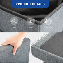 Load image into Gallery viewer, Stelive Folding Ottoman Storage Cube Footstool With Drawer Stool Blanket Box Oxford Linen 40x40x40cm