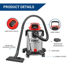 Load image into Gallery viewer, TOPEX 20V 25L Wet &amp; Dry Vacuum Cleaner &amp; Blower Skin Only without Battery