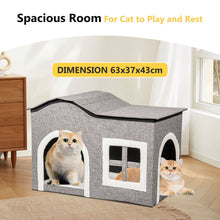 Load image into Gallery viewer, truepal Foldable Cat House Cat Cave Calming Cat Bed for Indoor Cats Washable Cat Condo with Window &amp; Doorway Anti-tip Reinforced Design Suitable for Cats &amp; Kittens (XL Size)