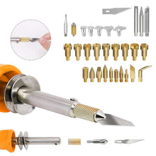 Load image into Gallery viewer, MasterSpec 37PC 30W Wood Burning Set Electric Soldering Iron Kit Iron Burner Hobby Kit