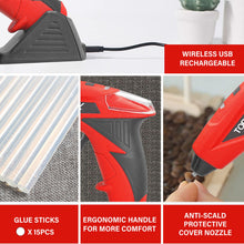 Load image into Gallery viewer, TOPEX 4V Combo Kit Lithium-Ion Hot Melt Glue Gun Soldering Iron Set w/ Charger