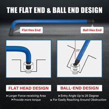 Load image into Gallery viewer, TOPEX 38Pcs Allen Key Set Hex Key Allen Wrench Folding Hex Key Ball End Metric/SAE/Star