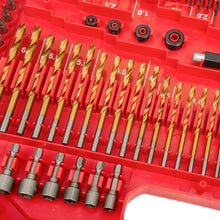 Load image into Gallery viewer, TOPEX 246PCs Combination Drill Bit Set Screw Bits Titanium for Metal Wood Masonry