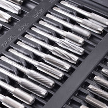 Load image into Gallery viewer, TOPEX 118-Piece Metric Tap and Die set Screw Thread Drill Repair Kit M2-M18