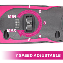 Load image into Gallery viewer, Monika 12V Cordless Rotary Tool Pink Variable Speed Engraver Grinder Multi Accessories