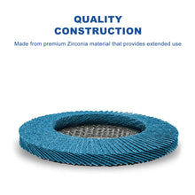 Load image into Gallery viewer, TOPEX 125mm Zirconia Flap Disc, 120 Grit, 10Pack