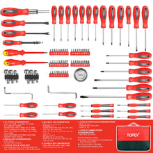 Load image into Gallery viewer, TOPEX 100 PCs Screwdriver Set Non-Slip Precision Screw Bits Sockets Kit w/ Oxford Bag
