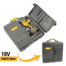 Load image into Gallery viewer, MasterSpec 92 PC Cordless Hammer Drill 18V Power Tool Kit Screw Flap Bits