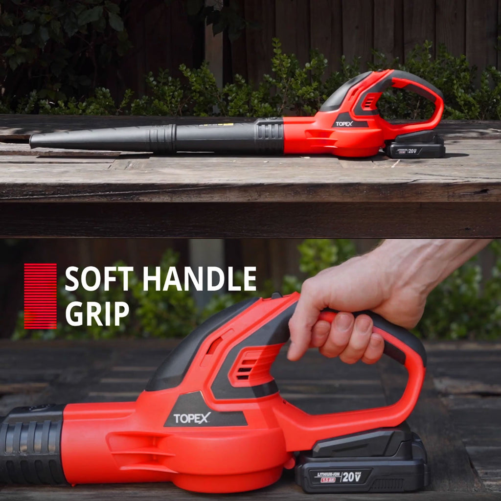 TOPEX 20V Cordless Blower and Hedge Trimmer Combo Kit w/ Battery