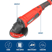 Load image into Gallery viewer, TOPEX 1200W Angle Grinder Heavy Duty 125mm 5&quot; Angle Grinder w/ Cutting Disc
