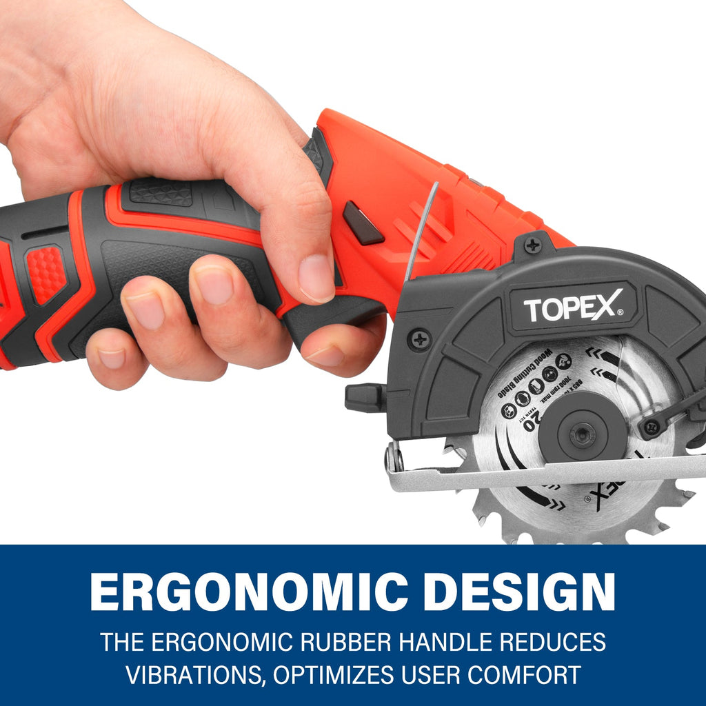 TOPEX 12V Max Cordless Circular Saw 85 mm Compact Lightweight w/ Battery & Charger