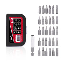 Load image into Gallery viewer, TOPEX 32-Piece CR-V Security Screwdriver Bit Set with Belt Clip Magnetic Driver Kit