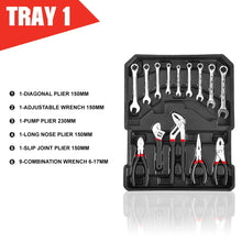 Load image into Gallery viewer, MasterSpec 1240pcs Tool Box Trolley Tool Set DIY Hand Tool Set w/2 Utility Knife