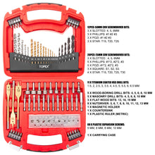 Load image into Gallery viewer, TOPEX 20V Cordless Hammer Drill Impact Driver Power Tool Combo Kit w/ Drill Bits &amp; Tool Bag