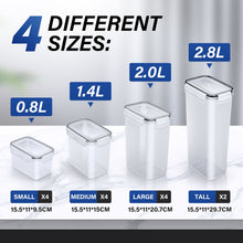 Load image into Gallery viewer, Stelive 14 PCs Food Storage Container Set, Leak Proof Lunch Boxes, BPA-Free Clear Plastic Storage Containers for Home &amp; Kitchen Organization with Labels &amp; Pen