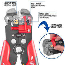 Load image into Gallery viewer, TOPEX 260-Piece Wire Stripper Self-Adjustable Crimper Plier Set Terminals Tools