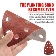 Load image into Gallery viewer, TOPEX Detail Sanding Sheets, 102x148mm, 10x40,60,80,100,120,240 Oxide Sandpaper Sanding Paper Pads Abrasive Sheet Hook&amp;Loop Mixed Grits Coarse Accessories for TOPEX Sanders