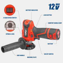 Load image into Gallery viewer, TOPEX 12V Cordless Polisher Lithium-Ion LED Torch w/ Battery &amp; Charger