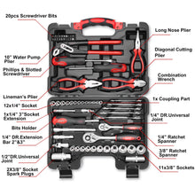 Load image into Gallery viewer, TOPEX 65-Piece Household Hand Tool Set Home Auto Repair Kit Premium Quality