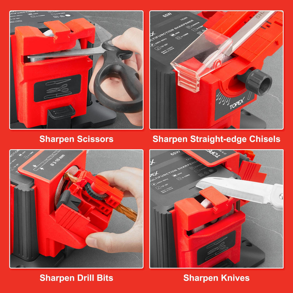 TOPEX 65W Electric Multifunction Sharpener SAA Drill Bit Knives Scissors Chisel