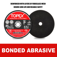 Load image into Gallery viewer, TOPEX 50-Piece 85mm Professional Cutting Wheels Discs 2 in 1 Steel Inox Ultra Thin