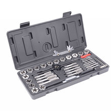 Load image into Gallery viewer, TOPEX 40 PCs Imperial Tap and Die Set Screw Thread Drill Kit Pitch Gauge M3-M12