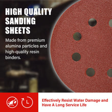 Load image into Gallery viewer, TOPEX 125mm Orbital Sanding Discs Oxide Sandpaper Sanding Paper Pads Abrasive Sheet Hook&amp;Loop Mixed Grits Coarse Accessories TOPEX Sanders
