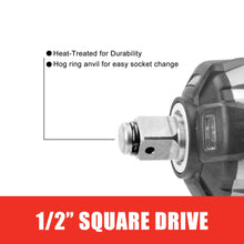 Load image into Gallery viewer, TOPEX 2 in 1 20V Cordless Impact Wrench Driver 1/2&quot; w/ Sockets Battery &amp; Charger (one battery)