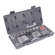 Load image into Gallery viewer, TOPEX 40 PCs Metric Tap and Die Set Screw Thread Drill Kit Pitch Gauge M3-M12