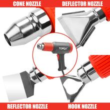 Load image into Gallery viewer, TOPEX Heat Gun Hot Air Heating Tool Kit Dual Speed w/ 5 Accessories Storage Case