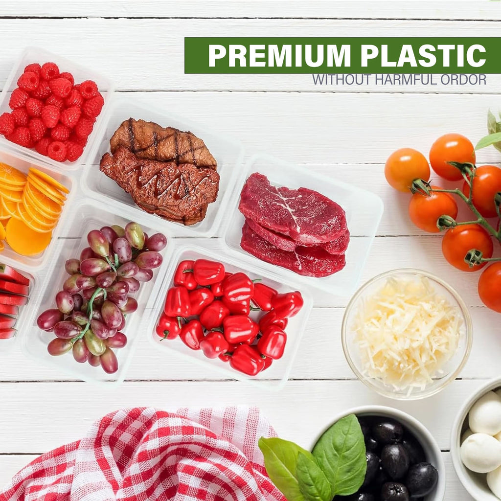Stelive 56 PCs Food Storage Container Set, Leak Proof Lunch Boxes, BPA-Free Clear Plastic Storage Containers for Home & Kitchen Organization with Labels & Pen