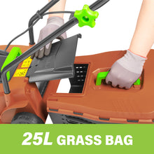 Load image into Gallery viewer, KOZYARD 1300W Electric Lawn Mower,2-in-1 Grass Box Or Mulch Electric Weeder,2-Position Height Adjustment,Cutting Width 320MM, Adjustable Cutting Height (25/40/55MM)