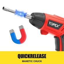 Load image into Gallery viewer, TOPEX 82 Piece Electric Screwdriver Set 4v Max Cordless Screwdriver Set CRV Screw Bits